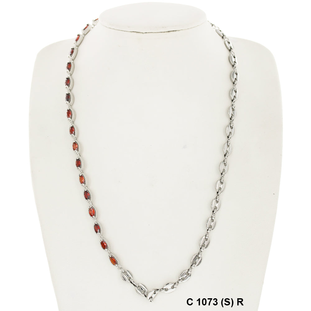 CZ Stones Chocker Chain Necklace C 1073 (S) R