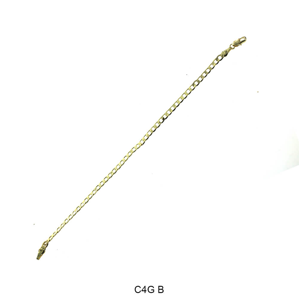 4 MM Cuban Bracelet C4G 8"