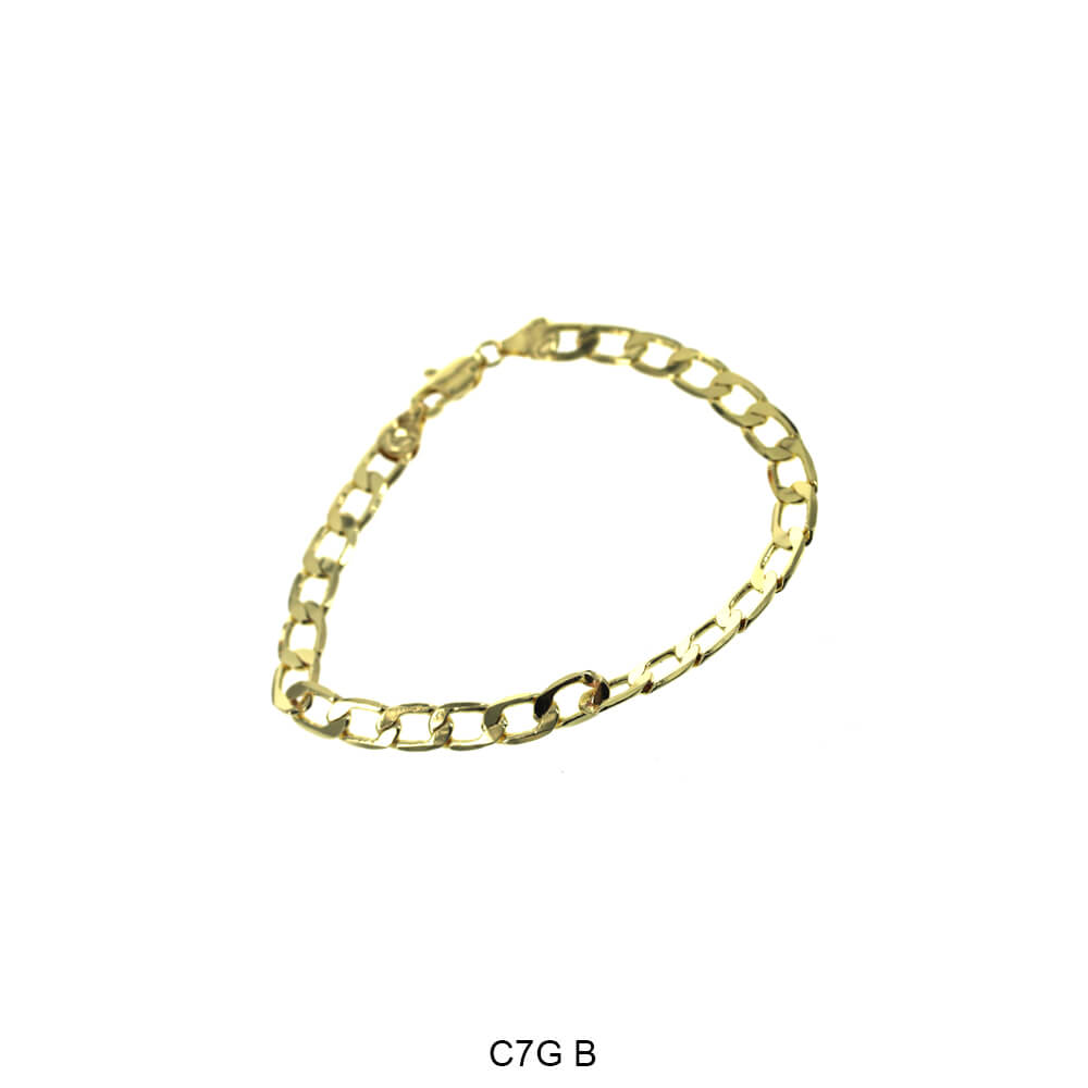 7 MM Cuban Bracelet C7G 9"