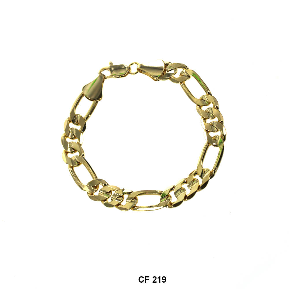 Pulsera Figaro cóncava de 9,5 mm CF 219 8"