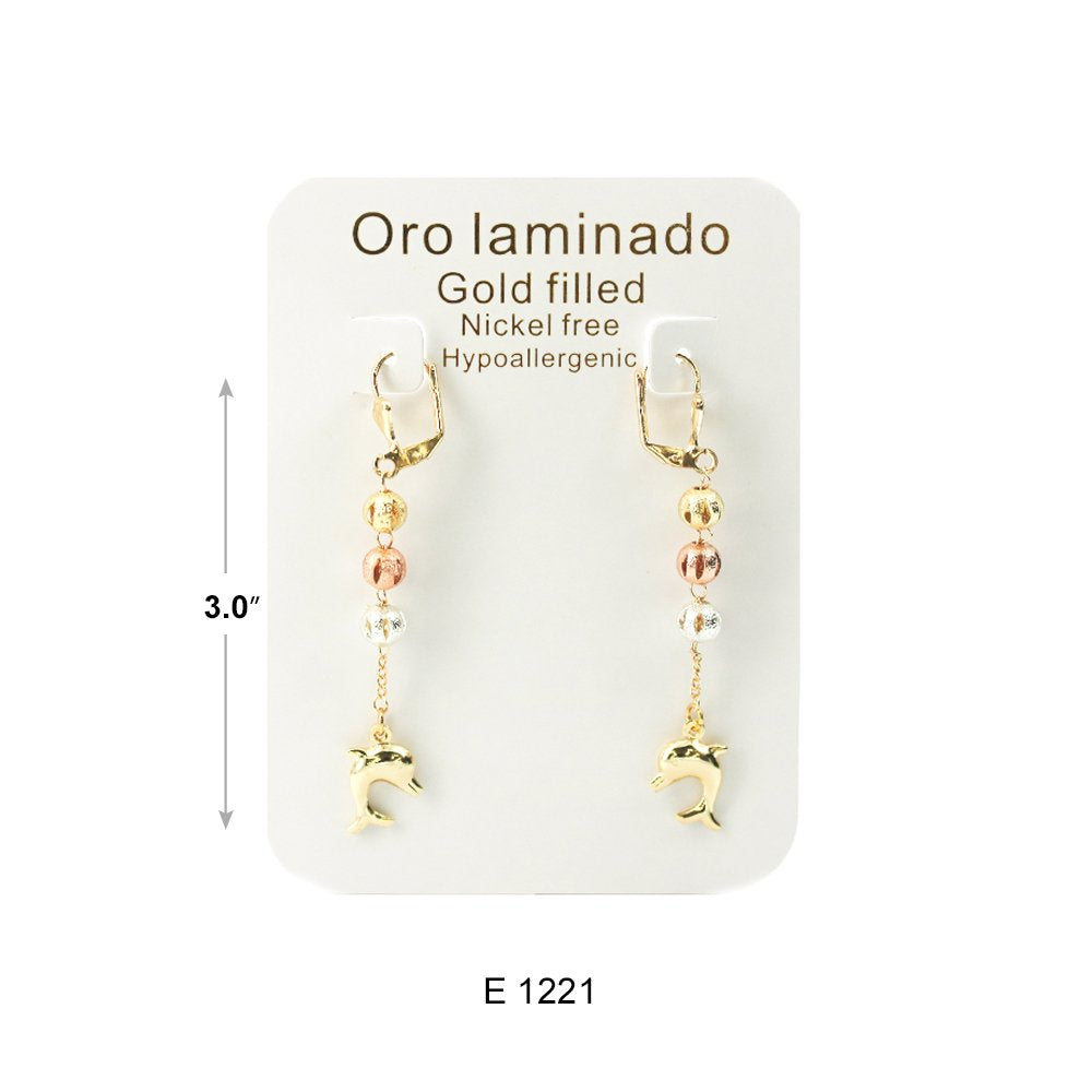 Beads Earrings Dolphin E 1221