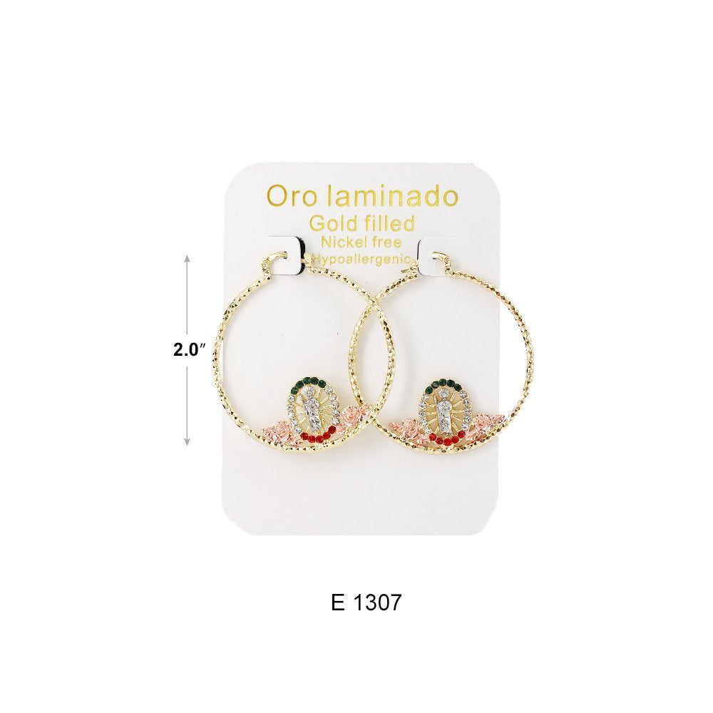 San Judas Hoop Earrings E 1307