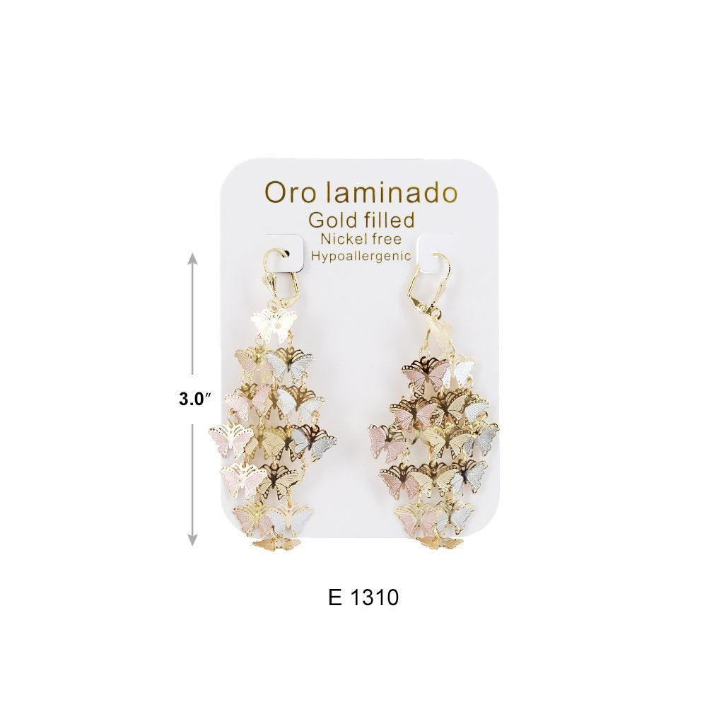 Multi Layer Butterfly Earrings E 1310