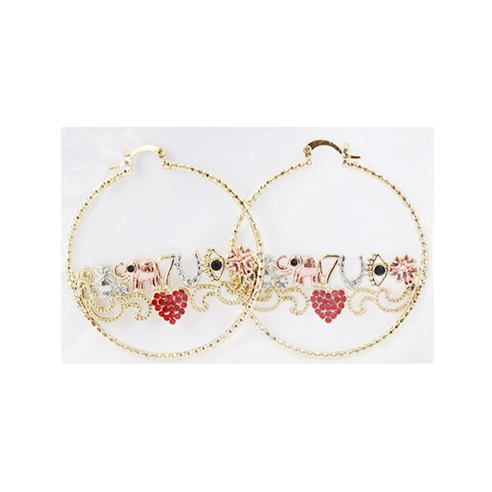 Lucky Hearts Hoop Earrings E 1325 R