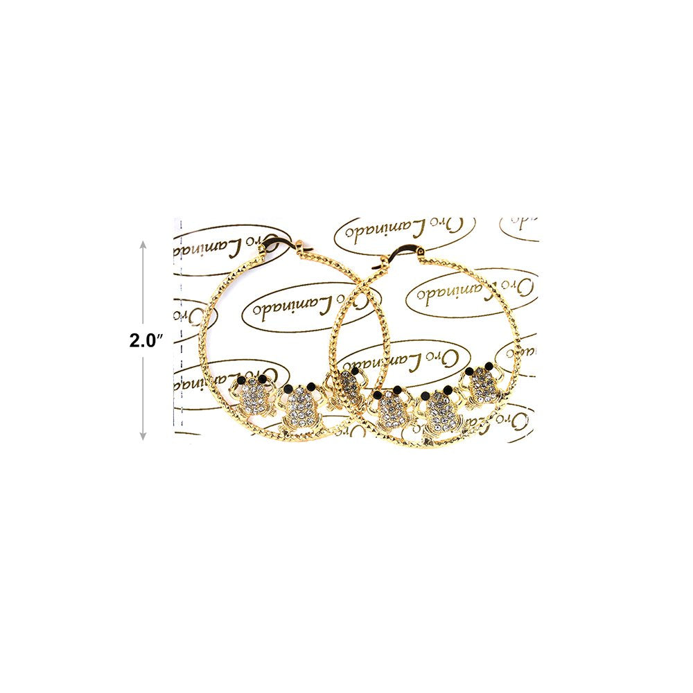 Frog Hoop Earrings E 1332 W