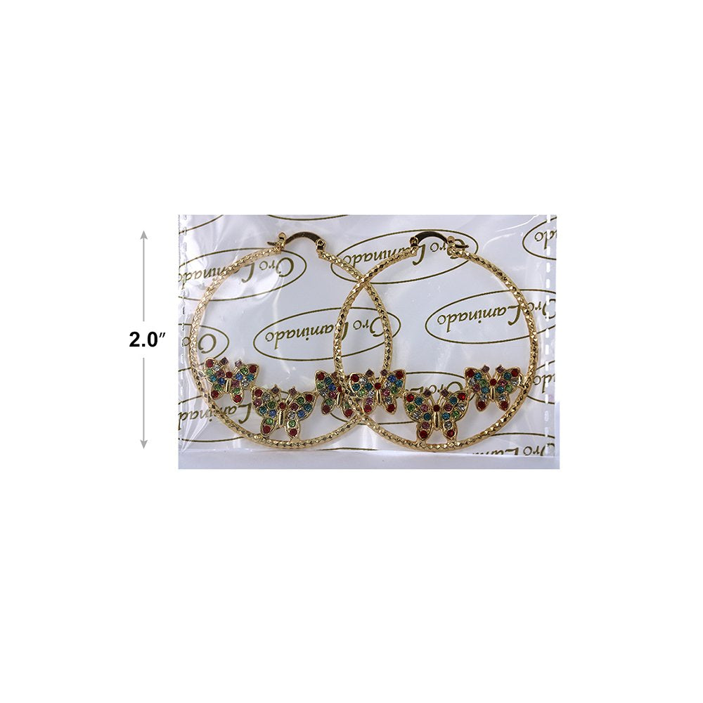 Butterfly Hoop Earrings E 1334 M