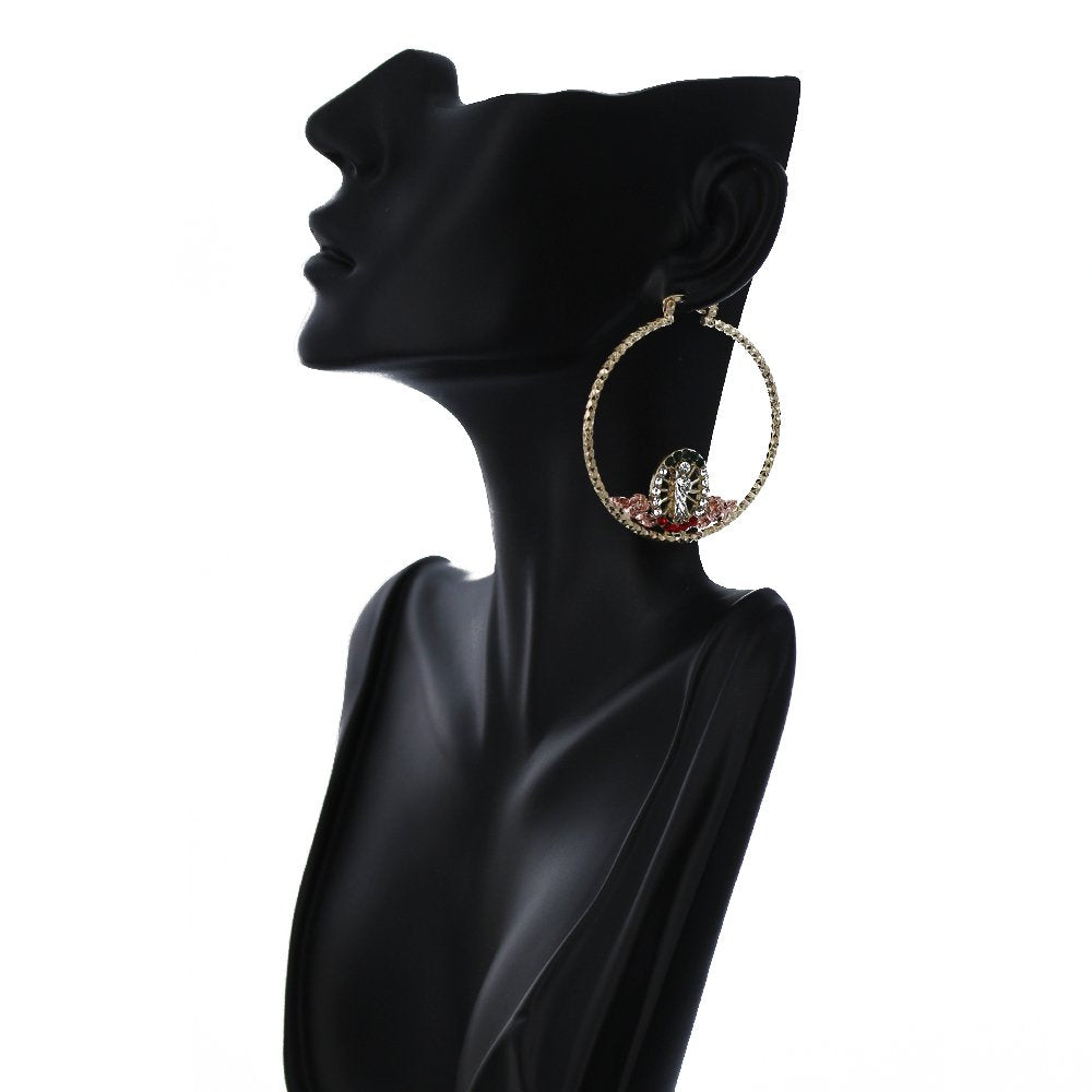 San Judas Hoop Earrings E 1336 M