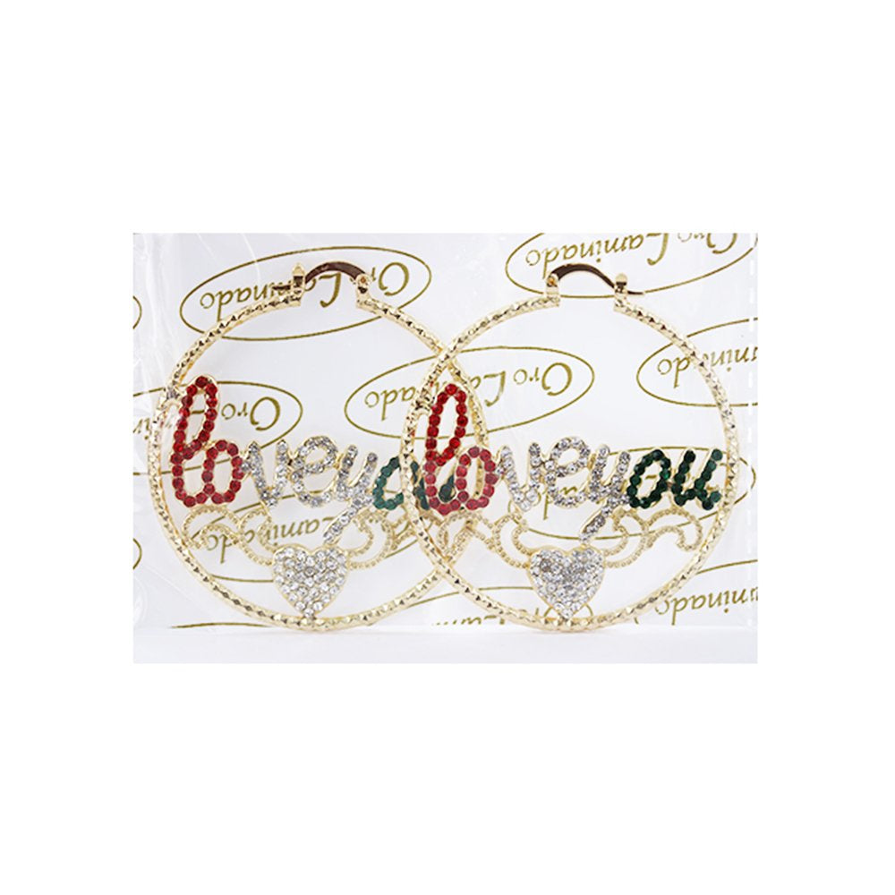 Love You Hoop Earrings E 1338 M