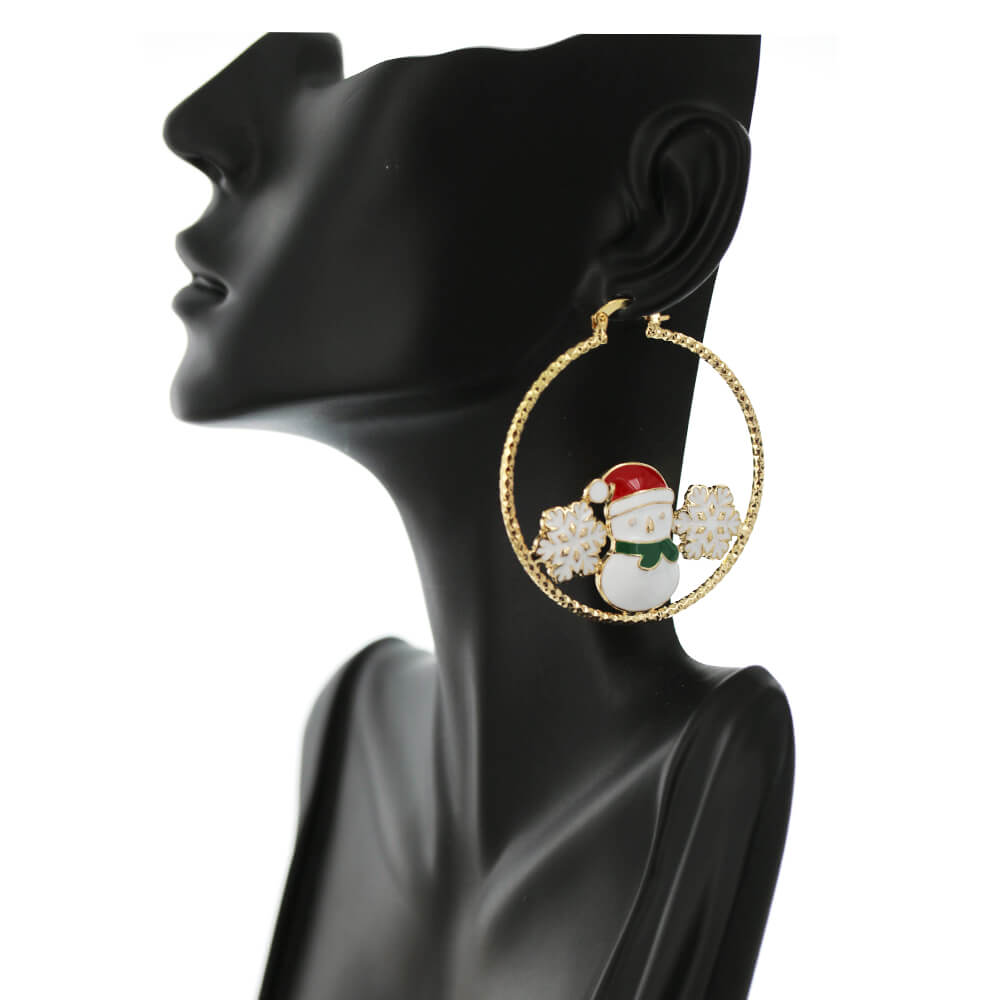 Santa Claus Hoop Earrings E 1340