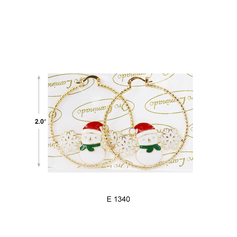 Santa Claus Hoop Earrings E 1340