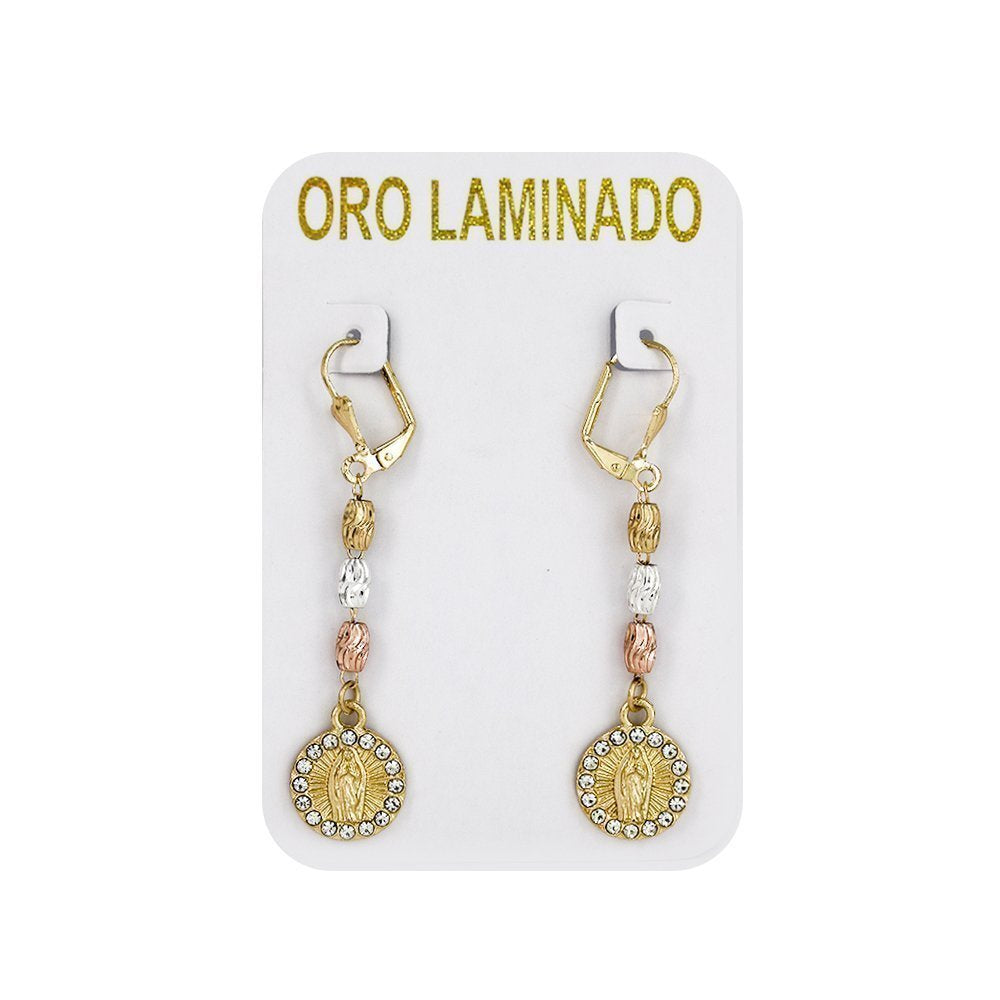Beads and Stones Guadalupe Round Earrings White E 1410
