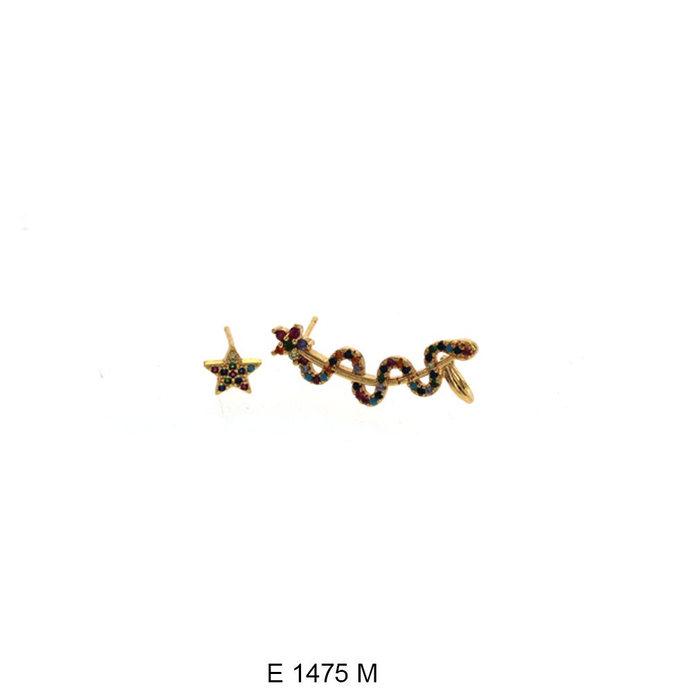 Hook And Stud Earrings Set E 1475 M