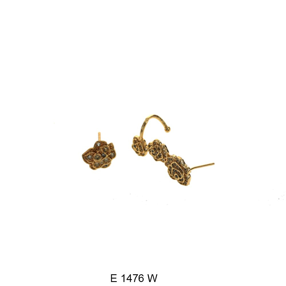 Hook And Stud Earrings Set E 1476 W