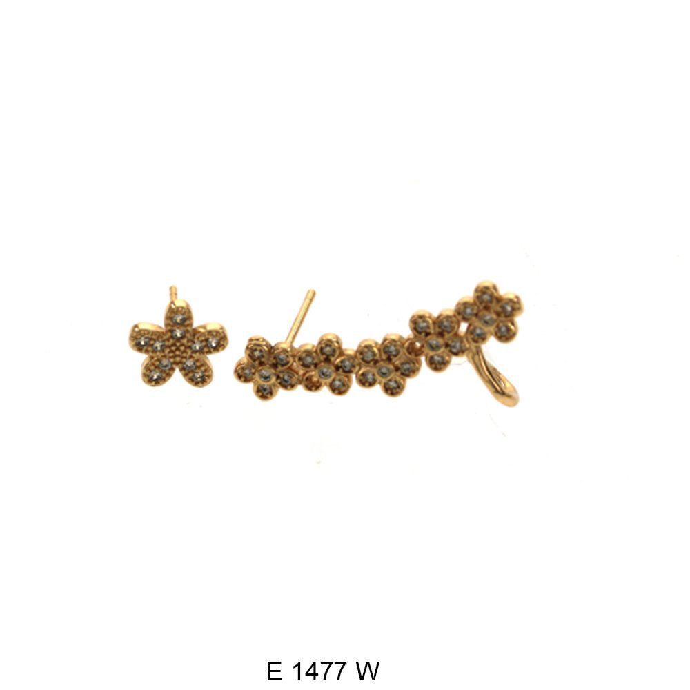 Hook And Stud Earrings Set E 1474 W