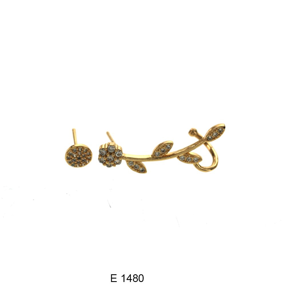 Hook And Stud Earrings Set E 1480 W