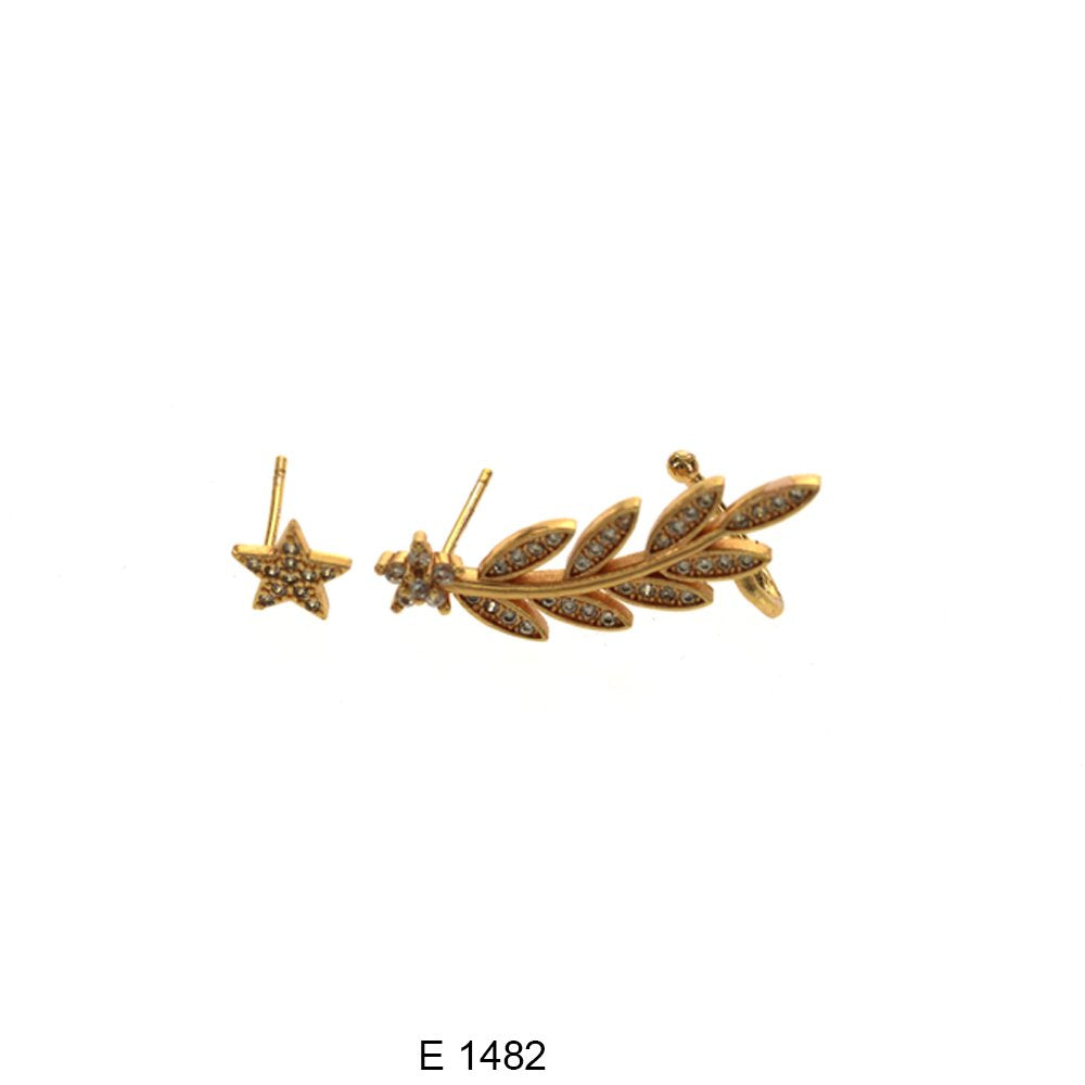 Hook And Stud Earrings Set E 1482 W