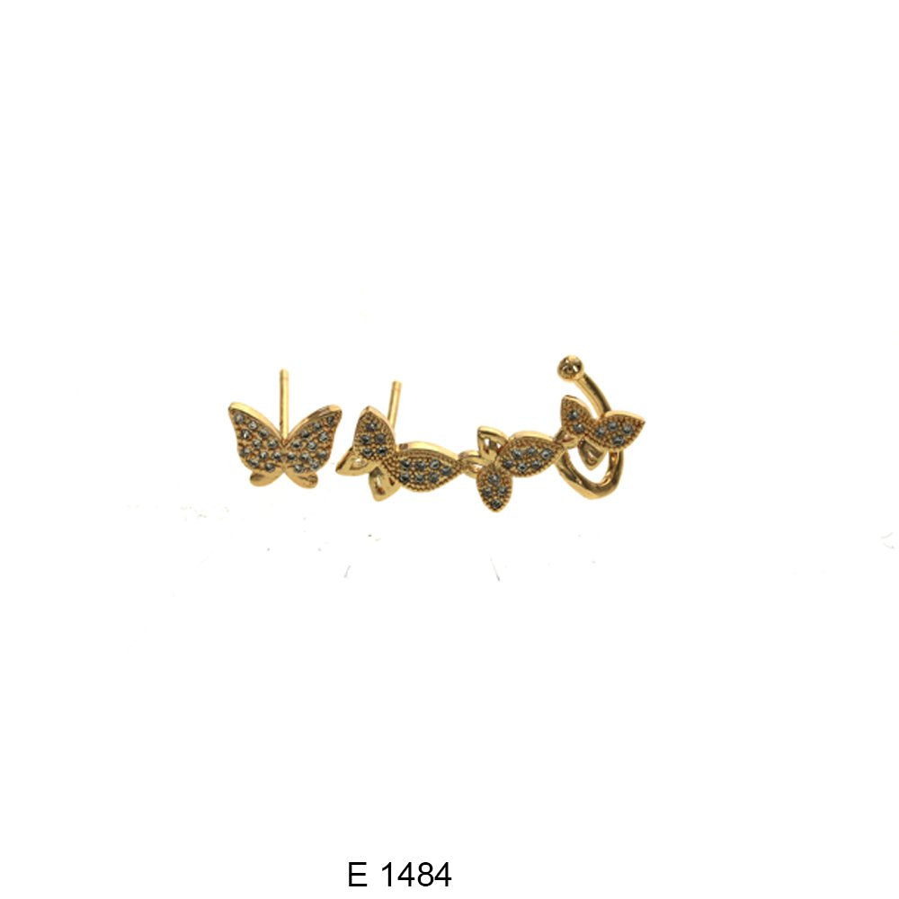 Hook And Stud Earrings Set E 1484 W