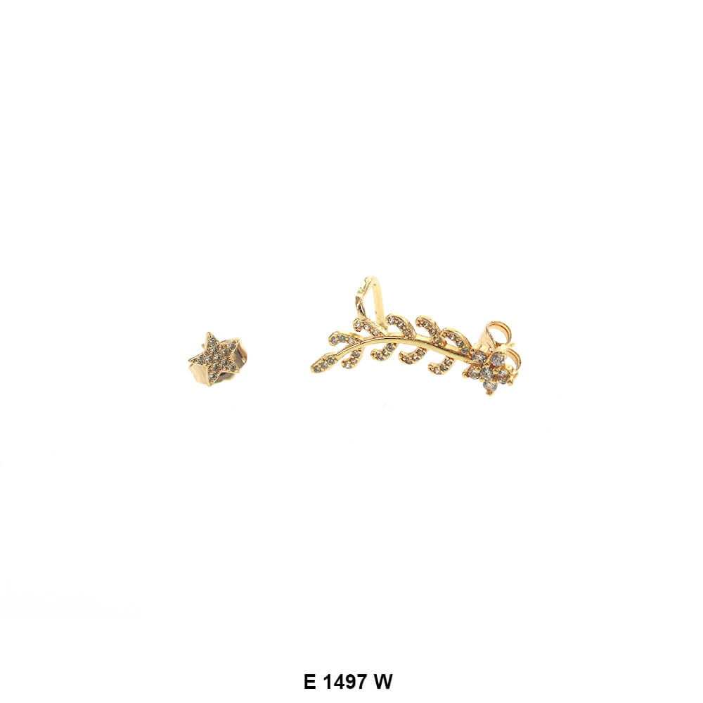 Hook And Stud Earrings Set E 1497 W