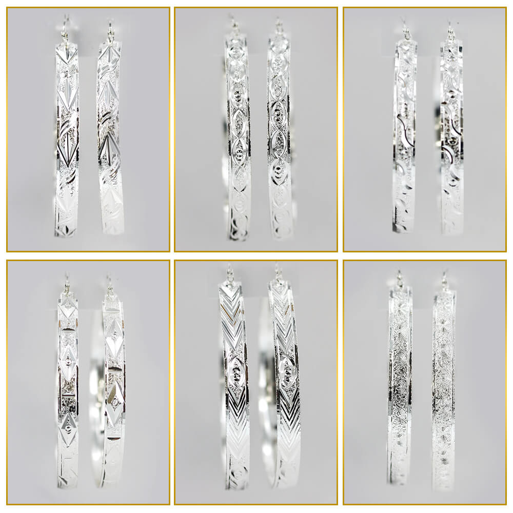 6mm Hoop Earrings Arracadas E 5000-2