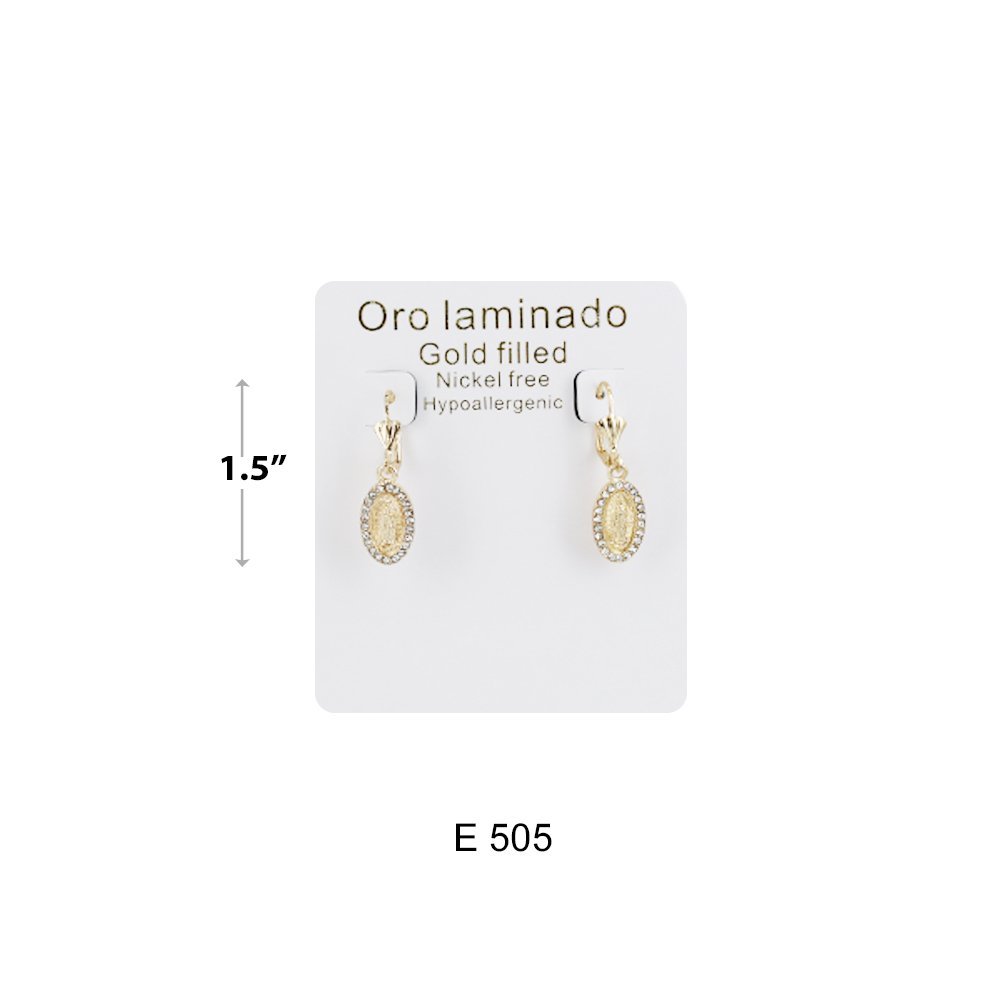 Pendientes Guadalupe Oval E 505