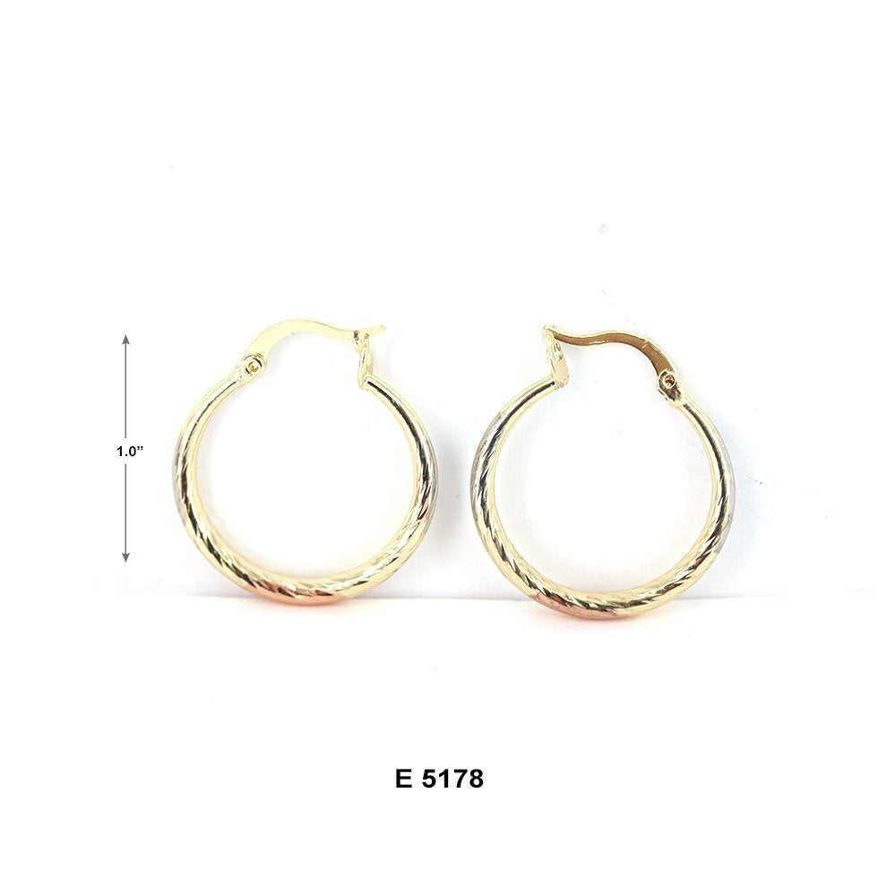 Round Hoop Earrings E 5178
