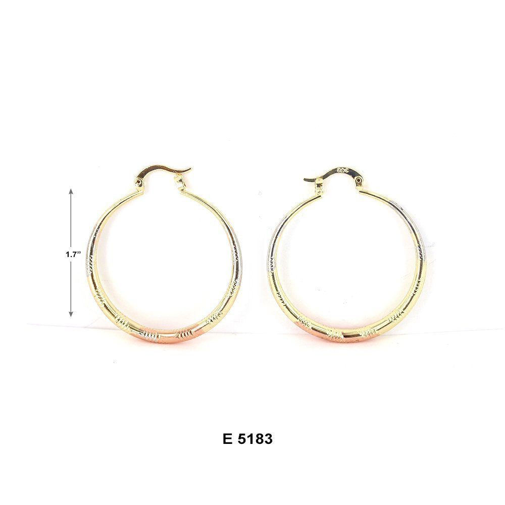 Round Hoop Earrings E 5183