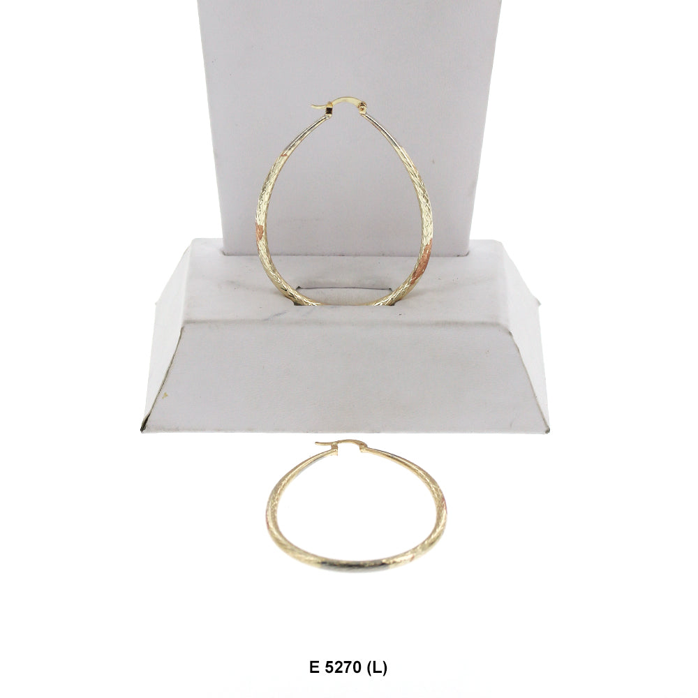 Oval Tube Hoop Earrings E 5270