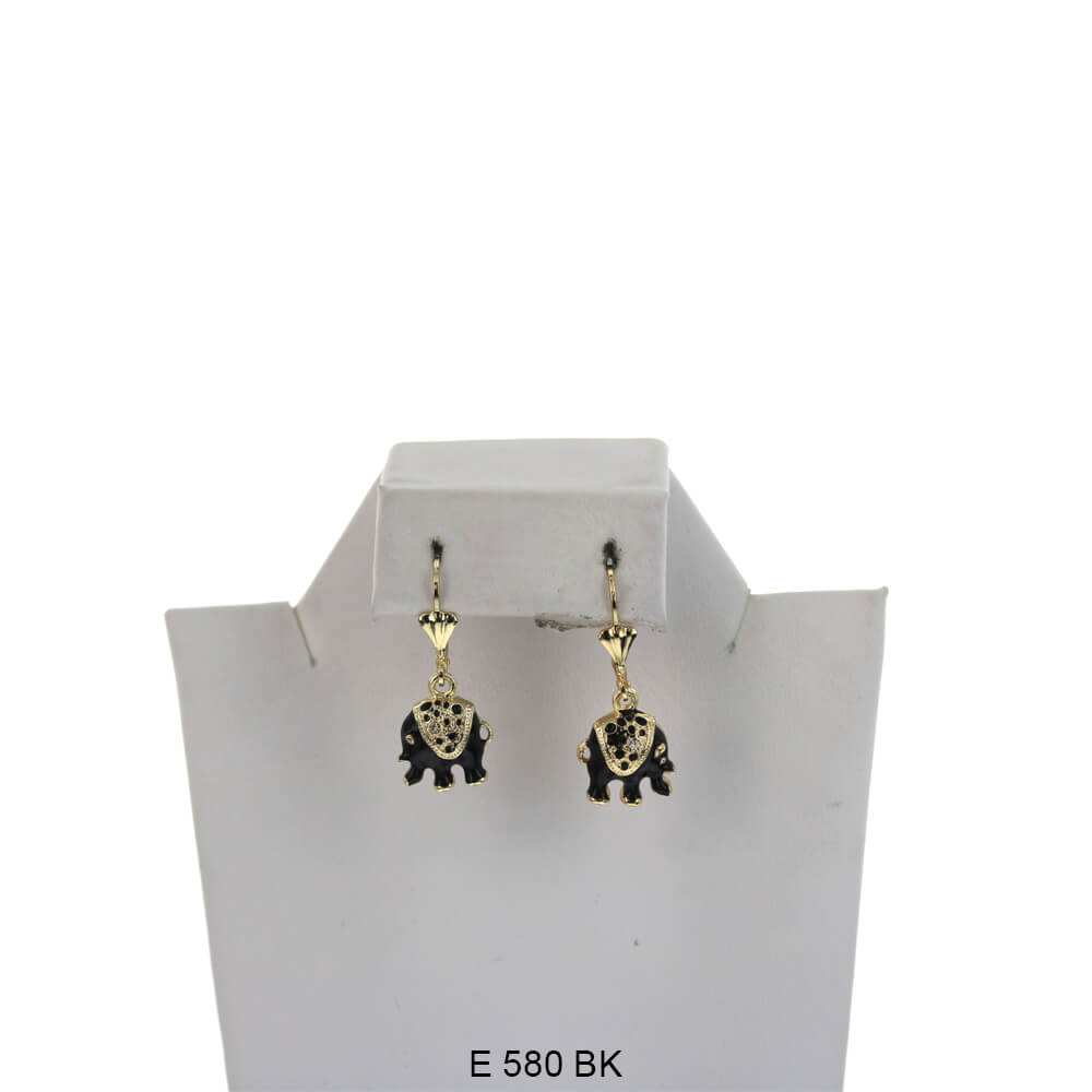 Elephant Earrings E 580 BK