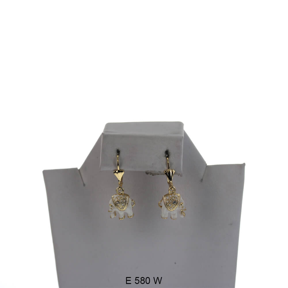 Elephant Earrings E 580 W