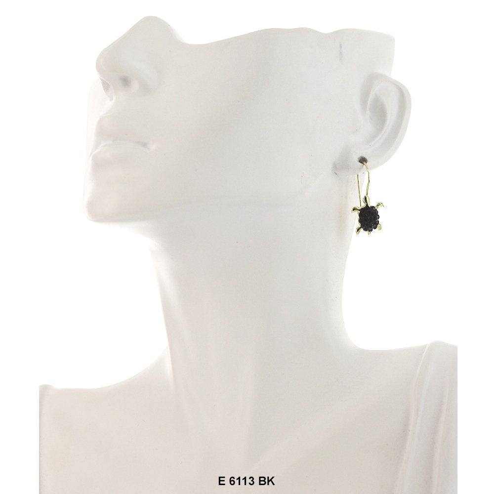 Turtle Earrings E 6113 BK