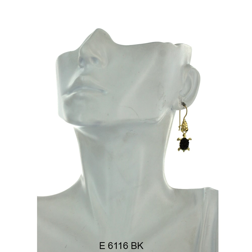 Turtle Earrings E 6116 BK