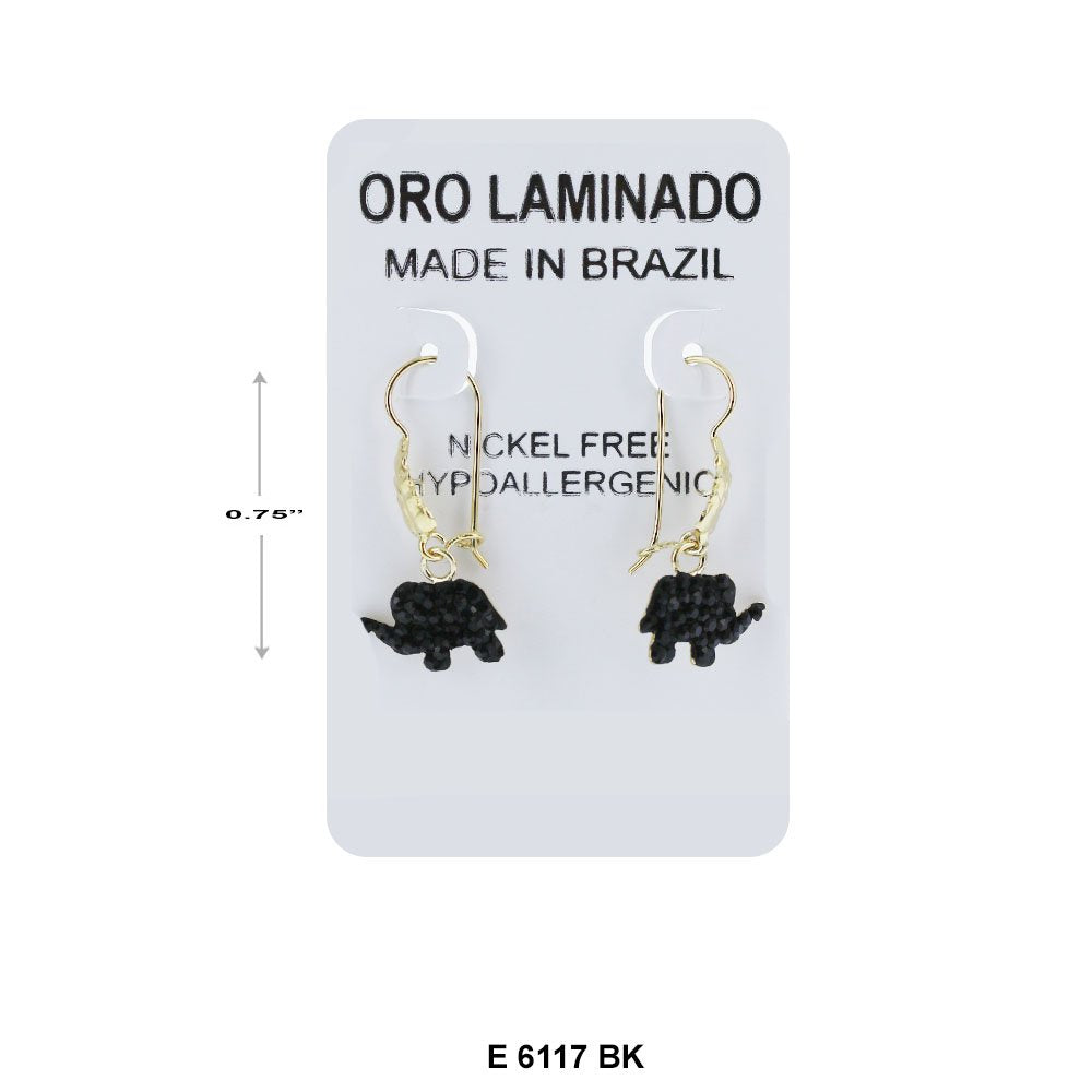 Elephant Earrings E 6117 BK