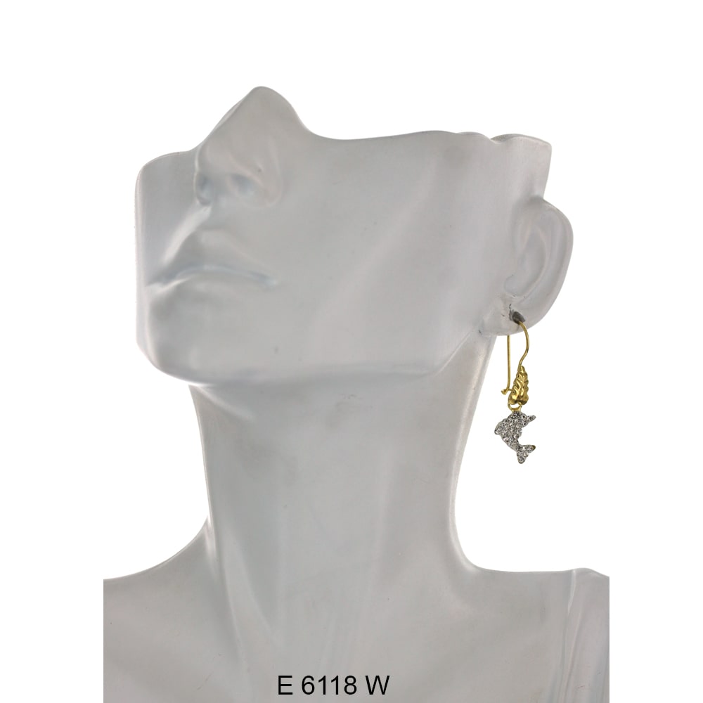Dolphin Earrings E 6118 W