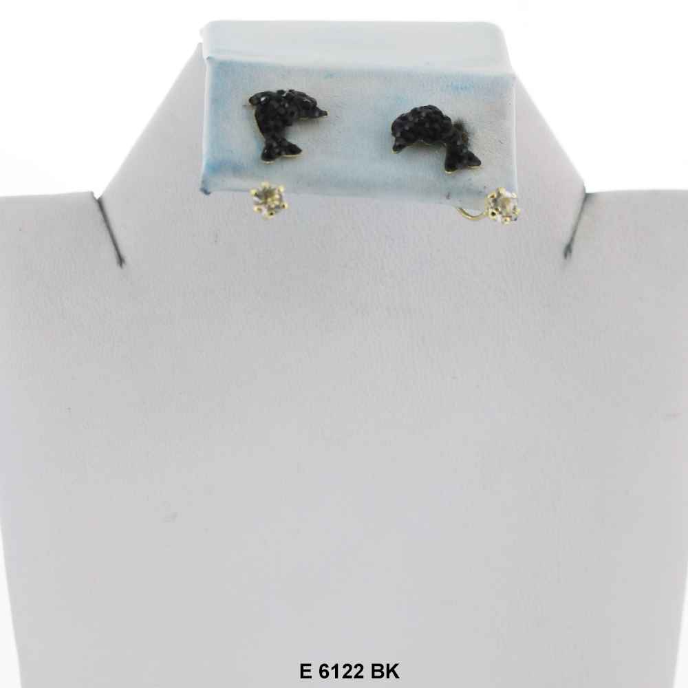 Dolphin Telephone Earrings E 6122 BK