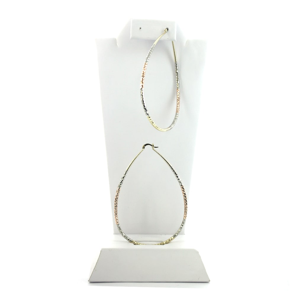 Diamond Cut Oval Hoops E 6287 2XL