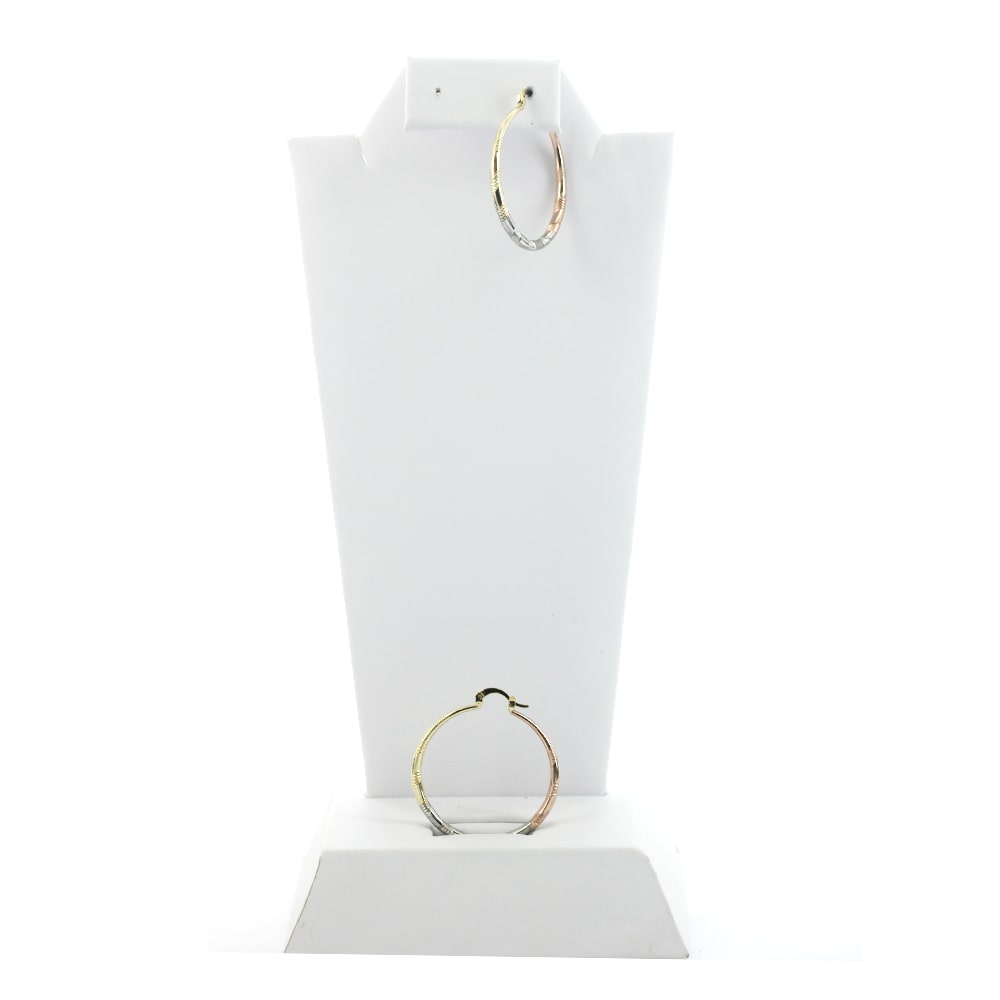 Diamond Cut Round Hoops E 6293 M