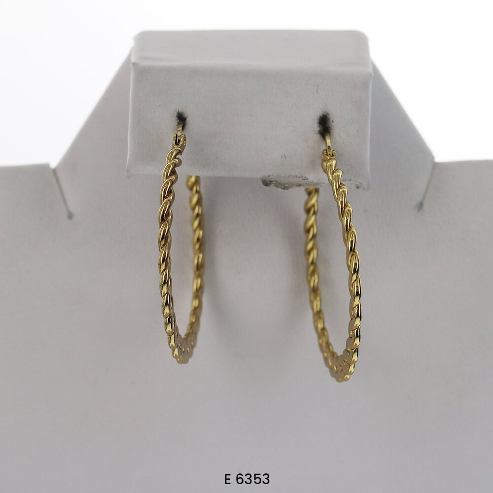 Stainless Steel Hoop Earrings E 6353