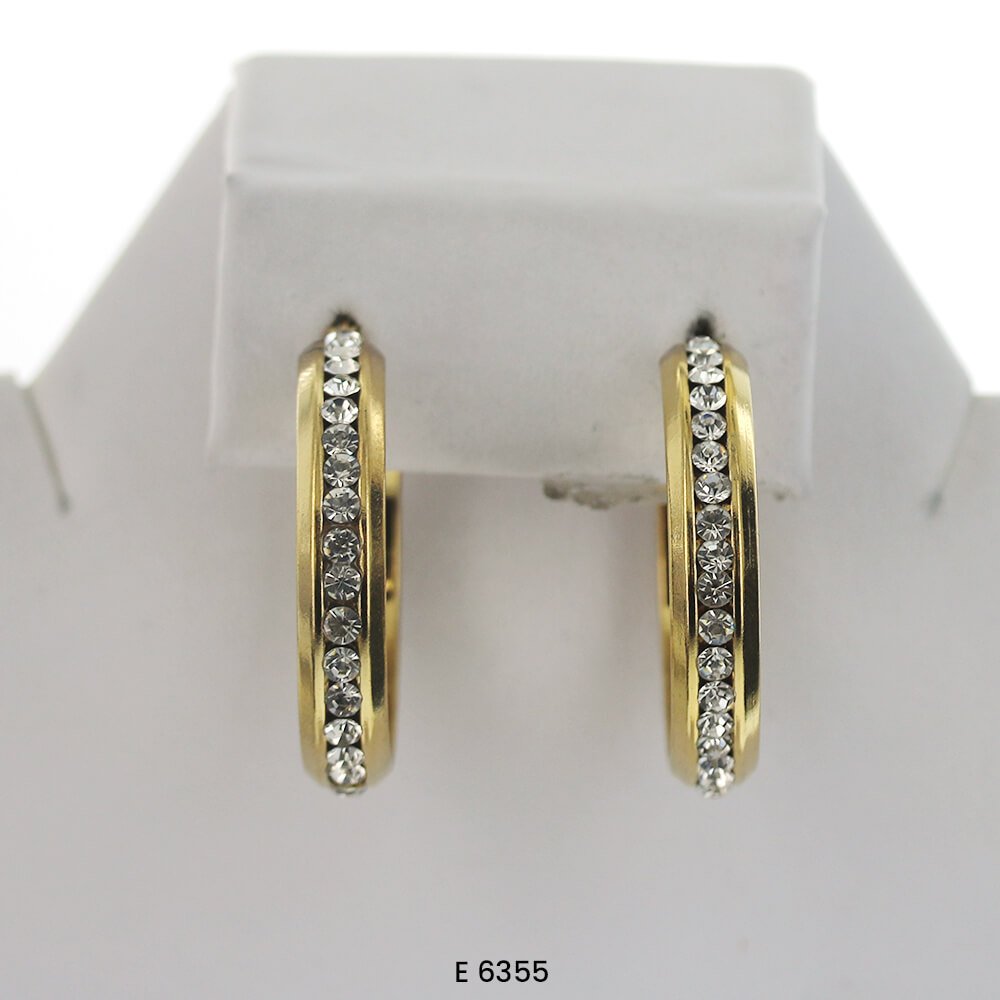 Stainless Steel Hoop Earrings E 6355