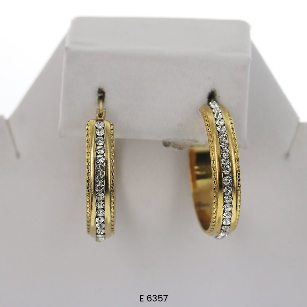 Stainless Steel Hoop Earrings E 6357