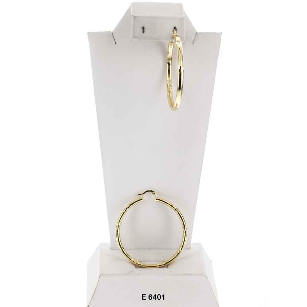 Engraved Design Hoop Earrings E 6401