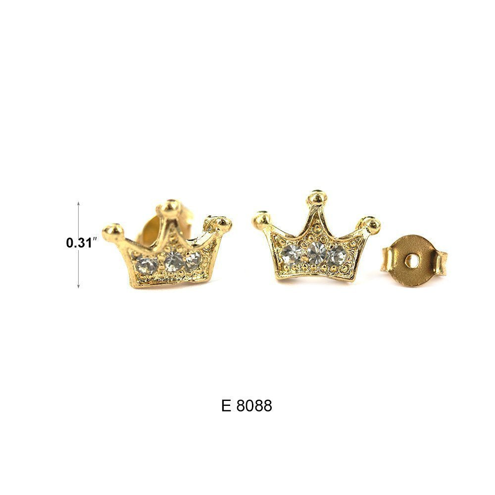 Pendientes Bolitas Corona E 8088