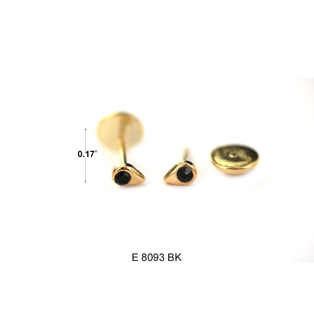 Teardrop Stud Earrings E 8093 BK