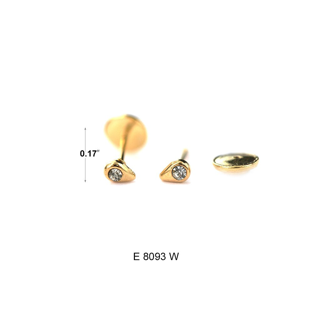 Teardrop Stud Earrings E 8093 W