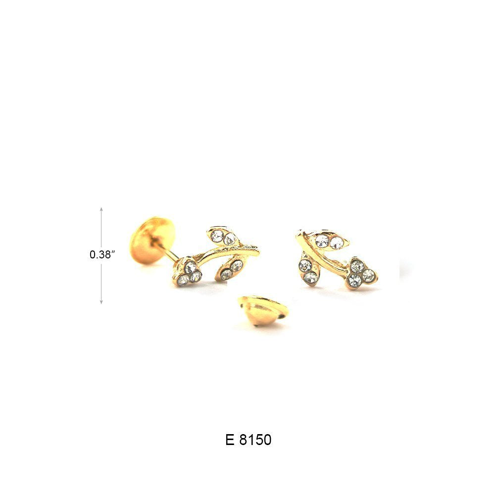 Flower Screwback Stud Earrings E 8150