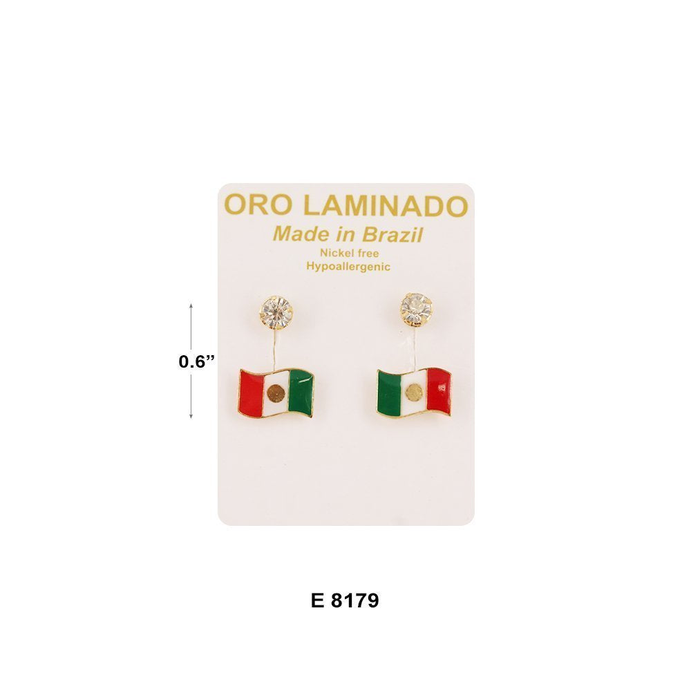 17 MM Mexico Flag Telephone Earring E 8179