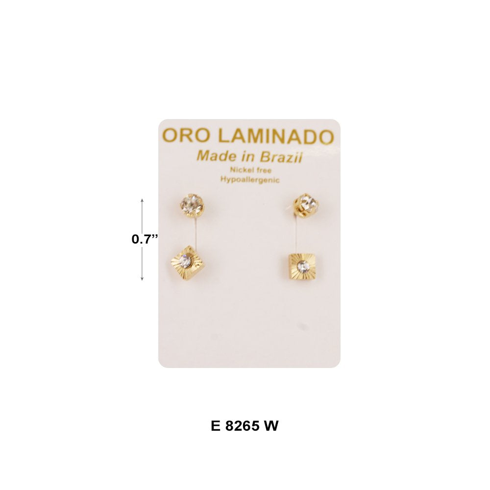 17 MM Square Telephone Earring E 8265 W