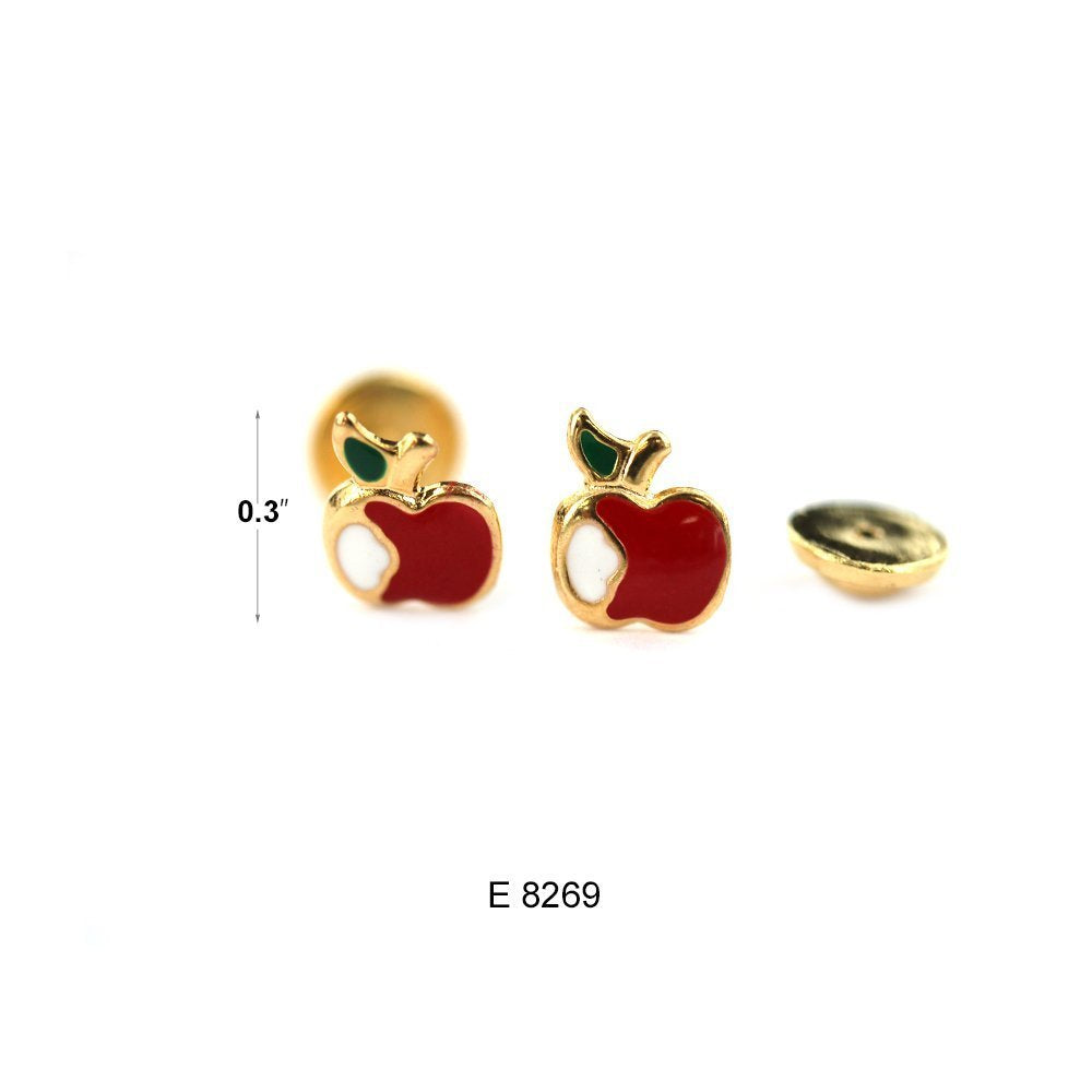 Apple Stud Earrings E 8269