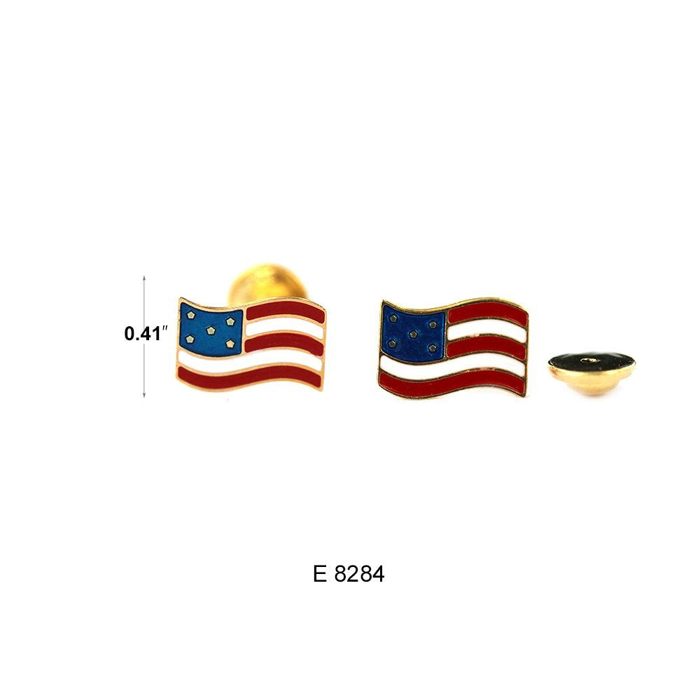 USA Flag Stud Earrings E 8284