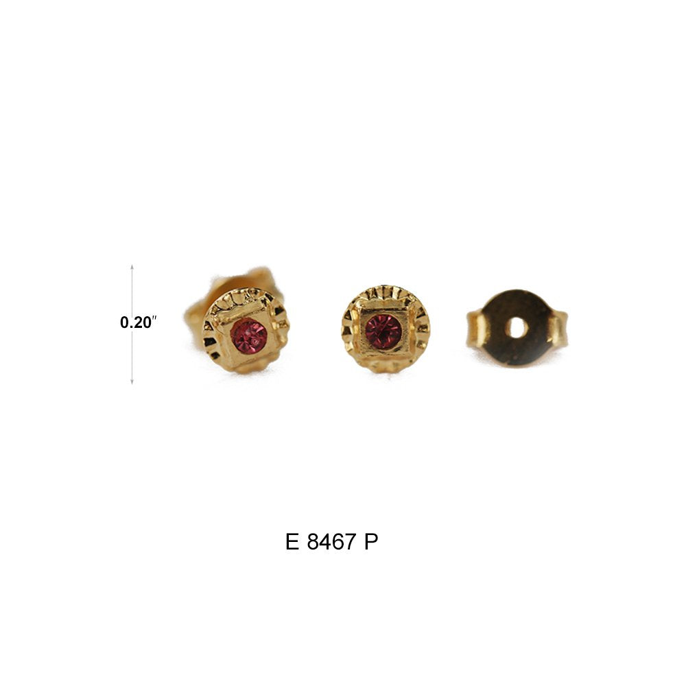 Diamond Circle Stud Earrings E 8467 P