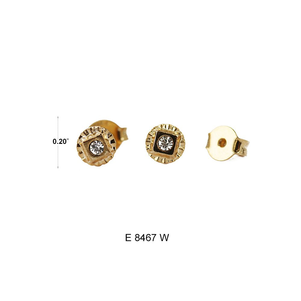 Diamond Circle Stud Earrings E 8467 W